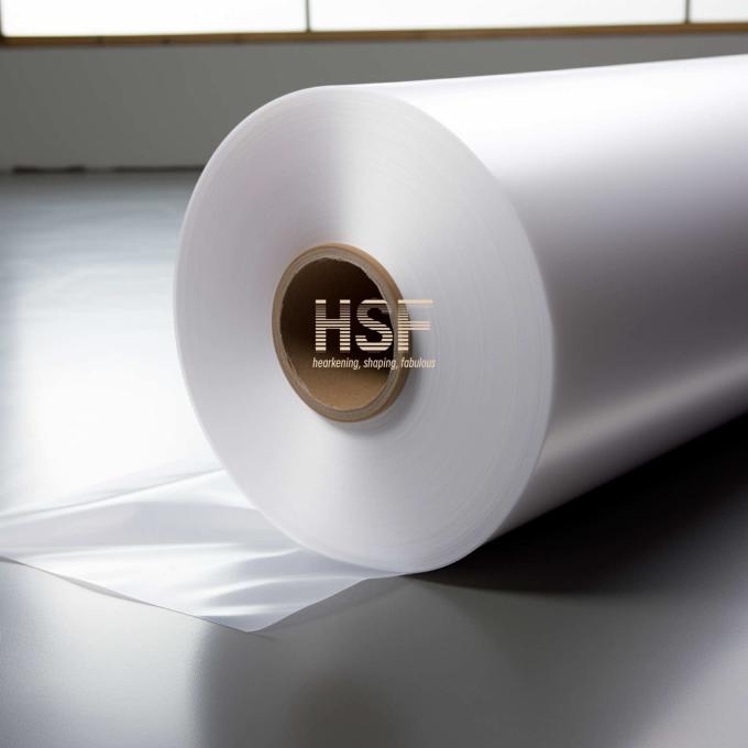 Close-up view of 120μm Opaque White PE Silicone Release Film surface and coating
